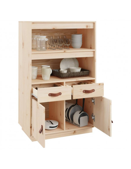 Credenza 67x40x108,5 cm in Legno Massello di Pino
