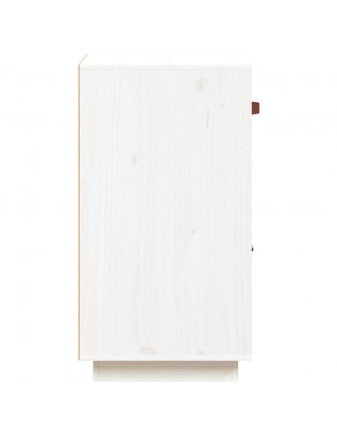 Credenza Bianca 34x40x75 cm in Legno Massello di Pino