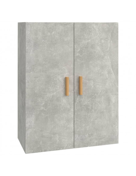 Armadietto Pensile a Parete Grigio Cemento 69,5x34x90 cm
