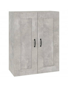 Armadietto Pensile a Parete Grigio Cemento 69,5x32,5x90 cm 2