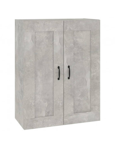 Armadietto Pensile a Parete Grigio Cemento 69,5x32,5x90 cm