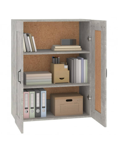 Armadietto Pensile a Parete Grigio Cemento 69,5x32,5x90 cm