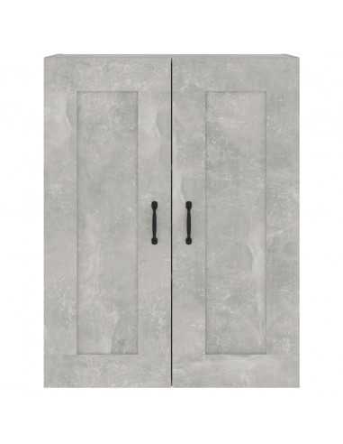 Armadietto Pensile a Parete Grigio Cemento 69,5x32,5x90 cm