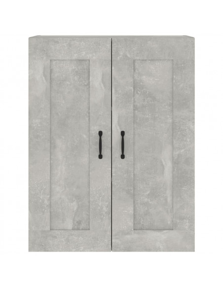 Armadietto Pensile a Parete Grigio Cemento 69,5x32,5x90 cm