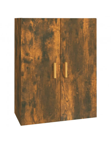 Armadietto Pensile a Parete Rovere Fumo 69,5x34x90 cm