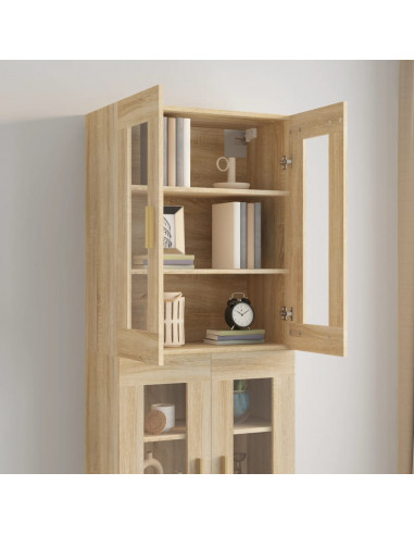 Armadietto Pensile a Parete Rovere Sonoma 69,5x34x90 cm