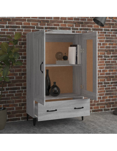 Credenza Grigio Sonoma 70x31x115 cm in Legno Multistrato