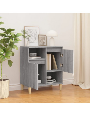 Credenza Grigio Sonoma 60x35x70 cm in Legno Multistrato
