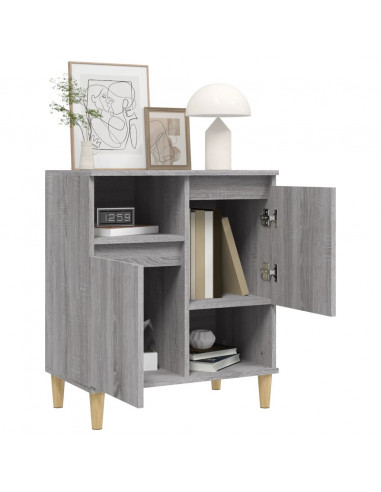Credenza Grigio Sonoma 60x35x70 cm in Legno Multistrato