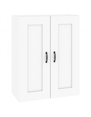 Armadietto Pensile a Parete Bianco 69,5x32,5x90 cm