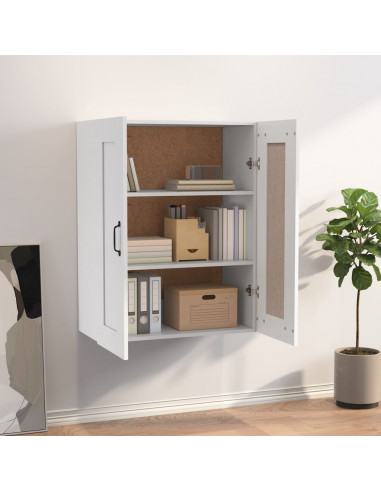 Armadietto Pensile a Parete Bianco 69,5x32,5x90 cm