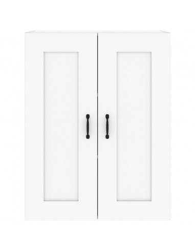 Armadietto Pensile a Parete Bianco 69,5x32,5x90 cm