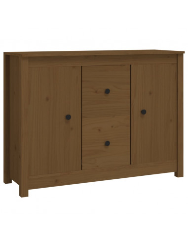 Credenza Miele 100x35x74 cm in Legno Massello di Pino