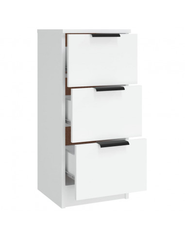 Credenze 3 pz Bianco in Legno Multistrato