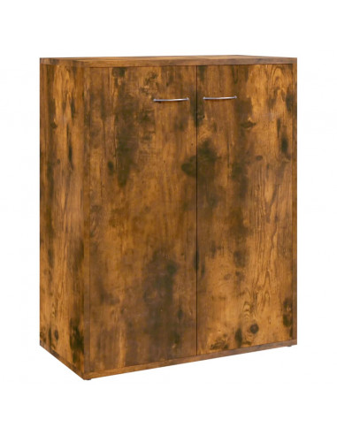 Credenza Rovere Fumo 60x30x75 cm in Legno Multistrato