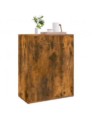 Credenza Rovere Fumo 60x30x75 cm in Legno Multistrato