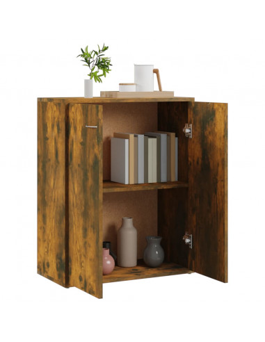 Credenza Rovere Fumo 60x30x75 cm in Legno Multistrato