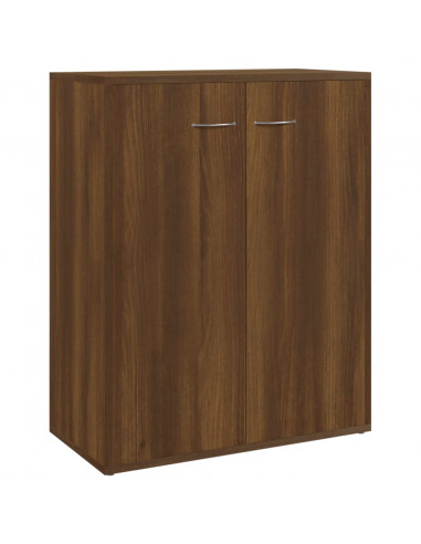 Credenza Rovere Marrone 60x30x75 cm in Legno Multistrato