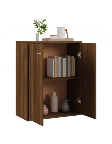 Credenza Rovere Marrone 60x30x75 cm in Legno Multistrato