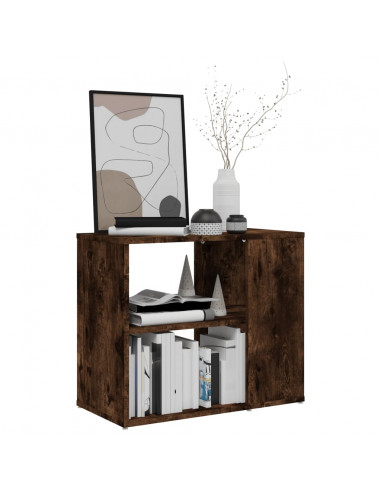 Mobiletto Laterale Rovere Fumo 60x30x50 cm in Legno Multistrato