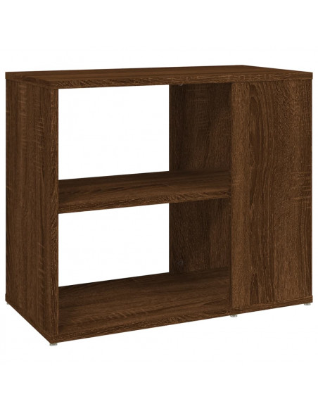 Mobiletto Laterale Rovere Marrone 60x30x50 cm Legno Multistrato