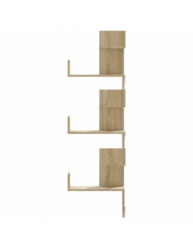 Scaffale Angolare a Muro Sonoma 45x45x147 cm Legno Multistrato