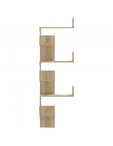 Scaffale Angolare a Muro Sonoma 45x45x147 cm Legno Multistrato