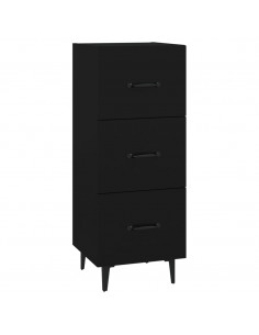 Credenza Nero 34,5x34x90 cm in Legno Multistrato 2