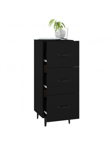 Credenza Nero 34,5x34x90 cm in Legno Multistrato