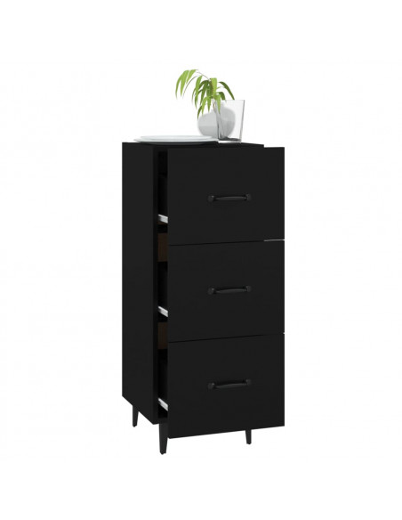 Credenza Nero 34,5x34x90 cm in Legno Multistrato
