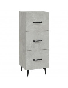 Credenza Grigio Cemento 34,5x34x90 cm in Legno Multistrato 2