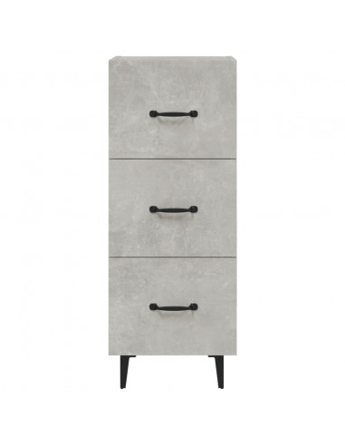 Credenza Grigio Cemento 34,5x34x90 cm in Legno Multistrato