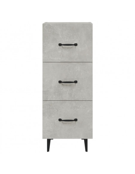 Credenza Grigio Cemento 34,5x34x90 cm in Legno Multistrato