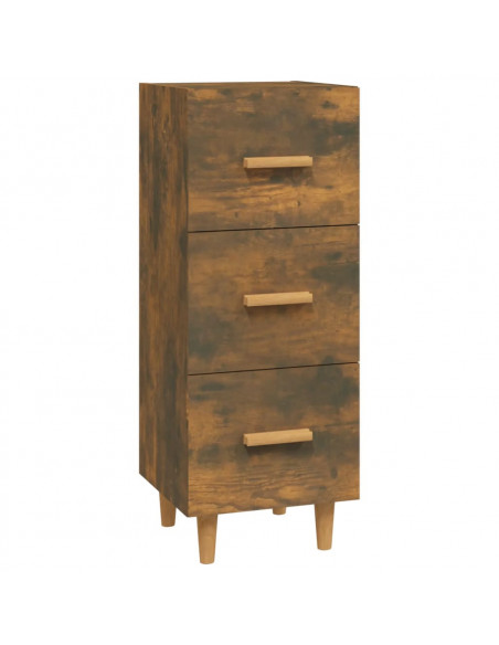Credenza Rovere Fumo 34,5x34x90 cm in Legno Multistrato