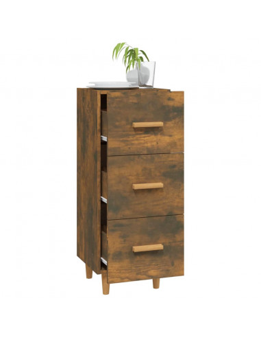 Credenza Rovere Fumo 34,5x34x90 cm in Legno Multistrato