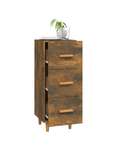 Credenza Rovere Fumo 34,5x34x90 cm in Legno Multistrato