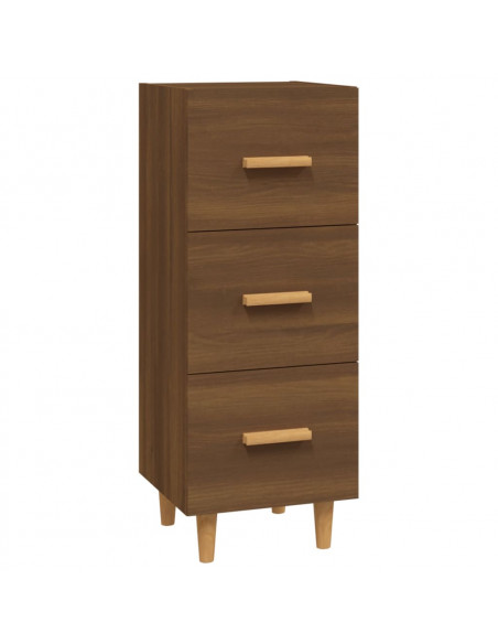 Credenza Rovere Marrone 34,5x34x90 cm in Legno Multistrato