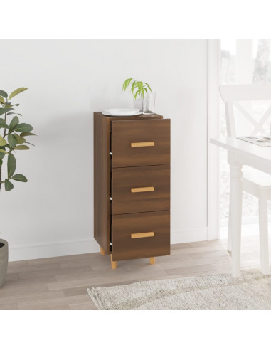 Credenza Rovere Marrone 34,5x34x90 cm in Legno Multistrato