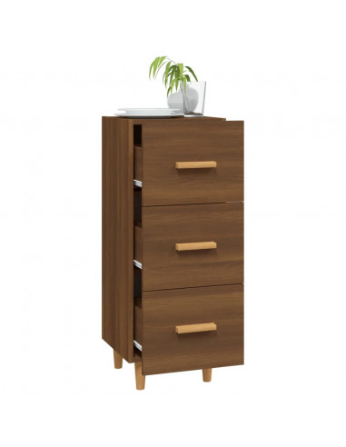 Credenza Rovere Marrone 34,5x34x90 cm in Legno Multistrato