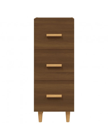 Credenza Rovere Marrone 34,5x34x90 cm in Legno Multistrato