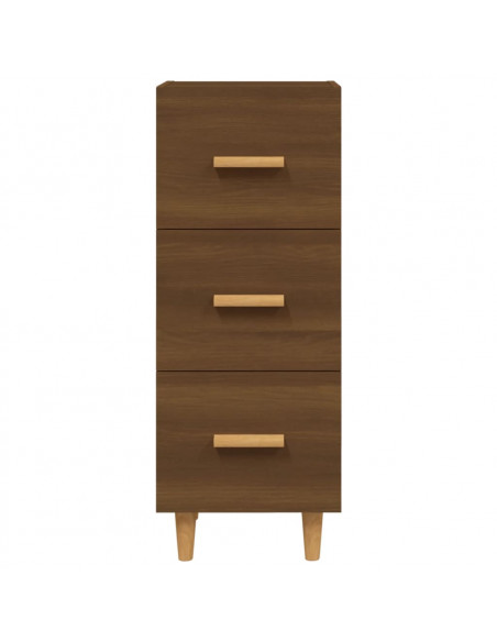 Credenza Rovere Marrone 34,5x34x90 cm in Legno Multistrato