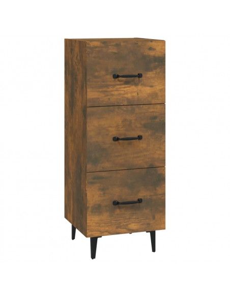 Credenza Rovere Fumo 34,5x34x90 cm in Legno Multistrato