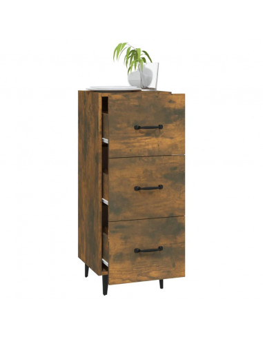 Credenza Rovere Fumo 34,5x34x90 cm in Legno Multistrato