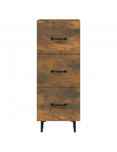 Credenza Rovere Fumo 34,5x34x90 cm in Legno Multistrato