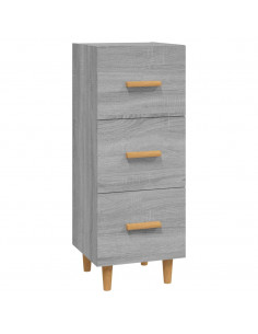 Credenza Grigio Sonoma 34,5x34x90 cm in Legno Multistrato 2