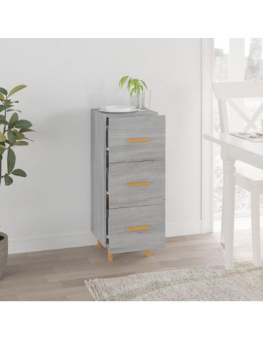 Credenza Grigio Sonoma 34,5x34x90 cm in Legno Multistrato