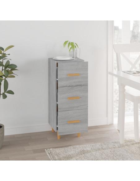 Credenza Grigio Sonoma 34,5x34x90 cm in Legno Multistrato