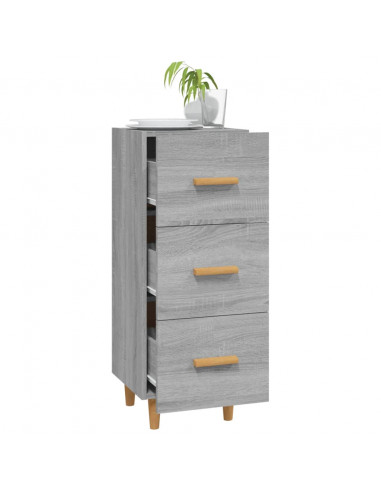 Credenza Grigio Sonoma 34,5x34x90 cm in Legno Multistrato