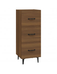 Credenza Rovere Marrone 34,5x34x90 cm in Legno Multistrato 2