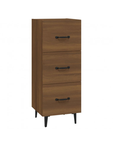 Credenza Rovere Marrone 34,5x34x90 cm in Legno Multistrato